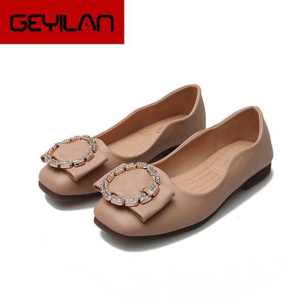 

2019 new fashion square head shoes soft bottom large size wear-resistant lazy sets of feet women's bean beans shoes, Black