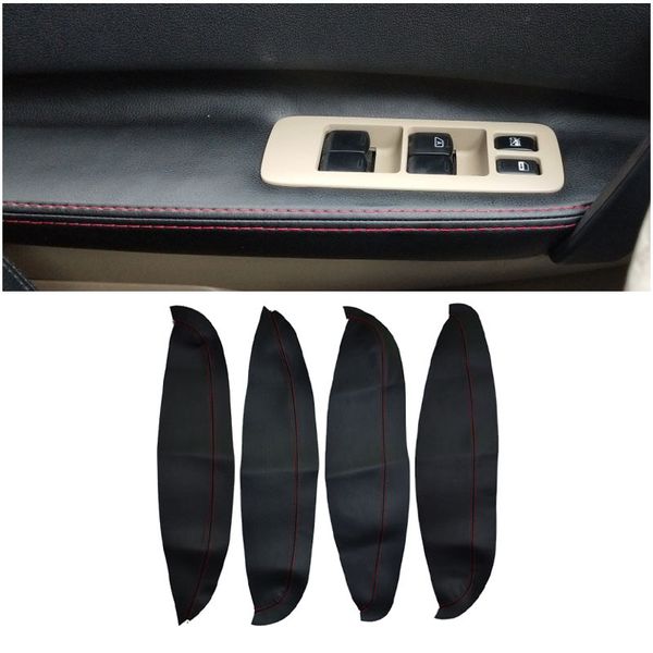 

для qashqai 2008 2009 2010 2011 2012 2013 2014 2015 микрофибра дверь подлокотник рама крышка внутренняя панель двери отделка наклейка