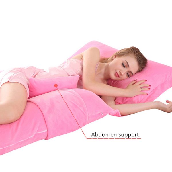 

pregnant women side sleeping pillow soft big u pillow protect abdomen breastfeeding nursing maternity pillow 170*85*20cm cushion