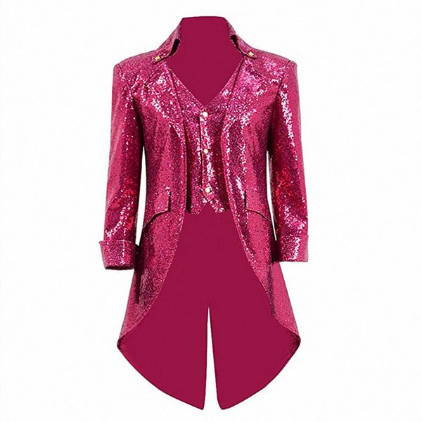 

glitter sequins long blazer jacket for party male female halloween cosplay costume magic show bar steampunk tailcoat jacket, White;black
