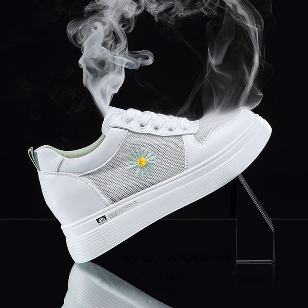 

small chrysanthemum summer new round head thick bottom low increased inside shoes women shoes leisure sports outdoor36-40