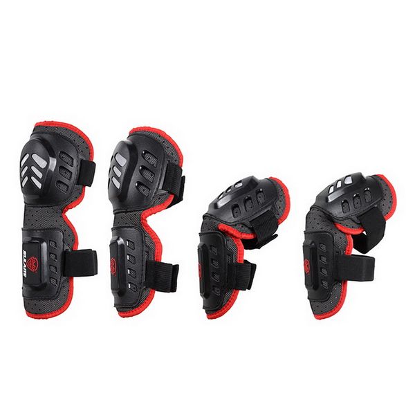 

4pcs/set new arrival elbow knee armor guard pads for motorcycle cycling skating sports safty protector, Black;gray