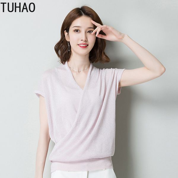 

tuhao casual knitted sweater women streetwear office lady long sleeve pullovers loose sweaters 2019 summer women's sweater hc75, White;black