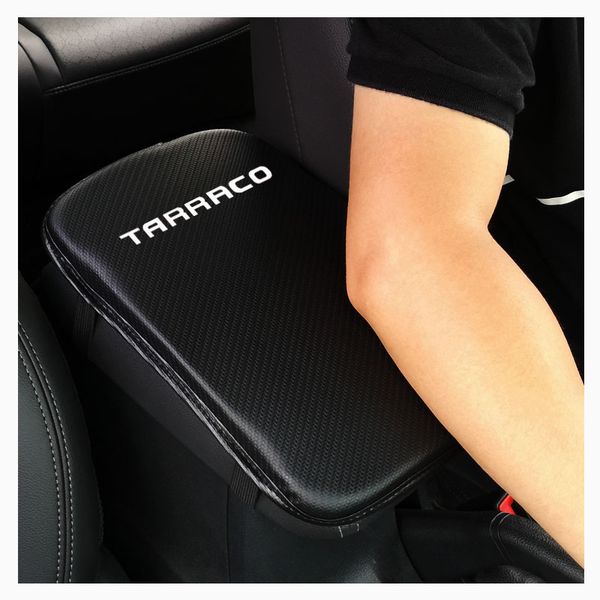 

stylish and soft pu leather car armrest storage protection cushion for seat tarraco