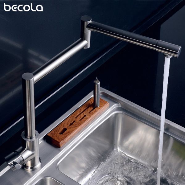 

kitchen faucet 720 degree swivel stainless steel sink faucet universal single handle and cold mixer folding bar