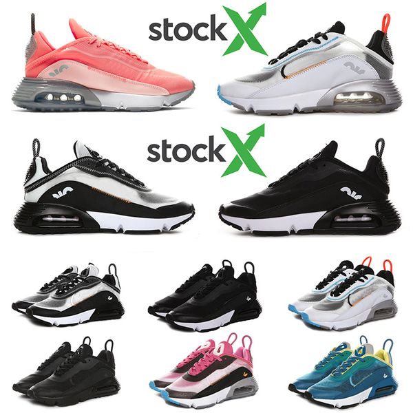 

2090 cushions runner sneakers mens womens running shoes triple black bred light blue oreo silver 2090s pink brand racer designer trainers, White;red