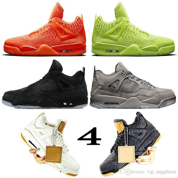 

2019 new x 4 xx basketball cool grey white black glow designer basketball shoes mens 4s white blue black sports sneakers