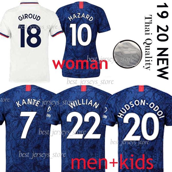 

Thail KANTE LAMPARD ODOI JORGINHO PULISIC CHEEK soccer jersey 2019 2020 GIROUD Camiseta de football kits shirt 19 20 maillot camisetas