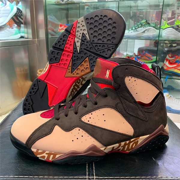 

2019 authentic 7s patta x 7 og sp shimmer tough red mahogany mink velvet brown at3375-200 men basketball shoes sneakers with original box