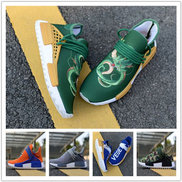 

Hot!!!Cheap Human Race trail Running Shoes Men Women Pharrell Williams HU Runner Yellow Black White Red Green Grey blue sports sneaker 36-45