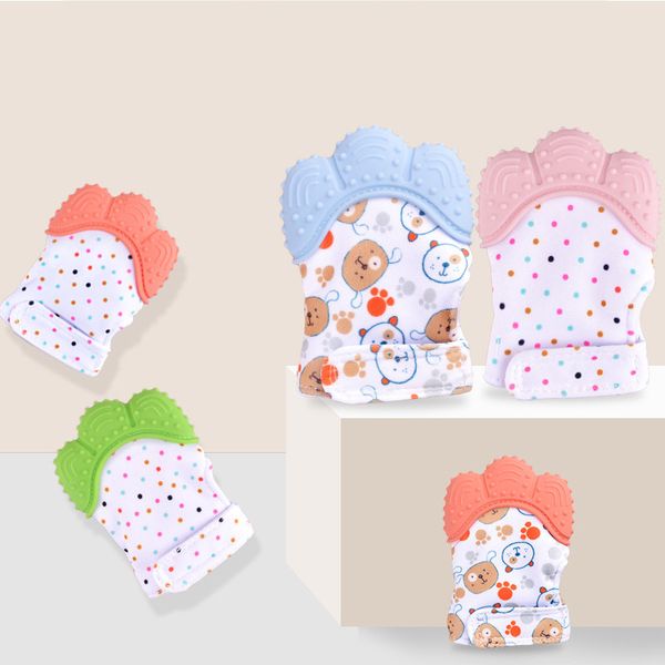 

baby silicone mitts teething mitten glove sound teether newborn chewable nursing mittens teether natural ssucking thumb toy