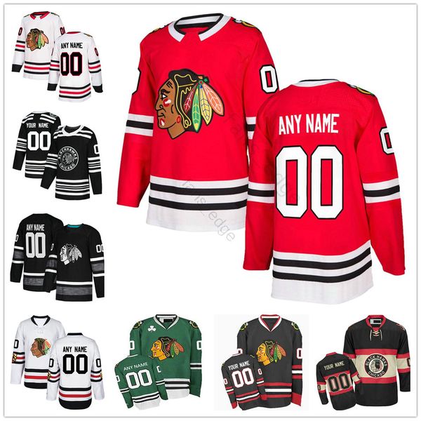 

custom men women kids chicago blackhawks #5 connor murphy 15 artem anisimov 8 nick schmaltz 56 erik gustafsson 48 vinnie hinostroza jerseys, Black;red