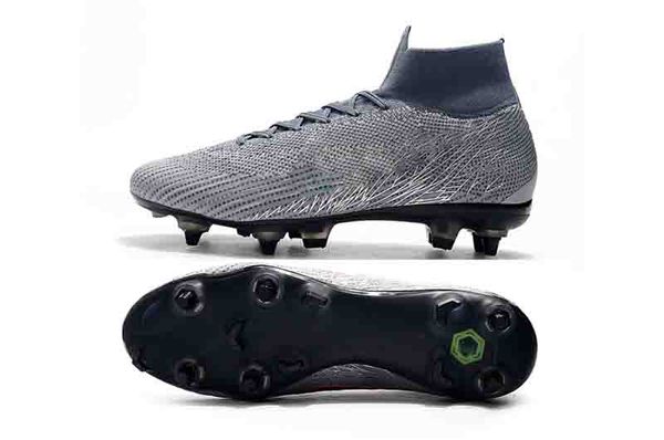 

black and white mens soccer shoes mercurial superfly 360 vii elite sg ac soccer cleats football boots chuteiras sneakers