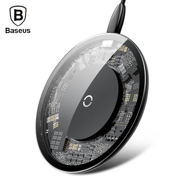 

baseus bswc - p10 simple wireless charging pad fast charger glass