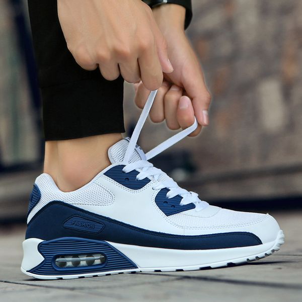 

casual shoes men breathable comfortable fashion 2019 male wear-resistant lace-up r lightweight sneakers zapatos hombre, Black
