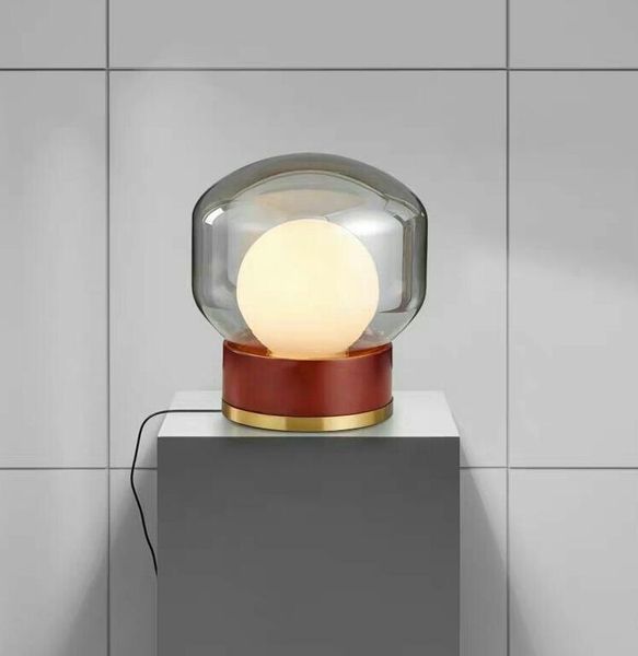 

modern led desk lights wood glass creative study simple living room lighting bedroom bedside table lamps