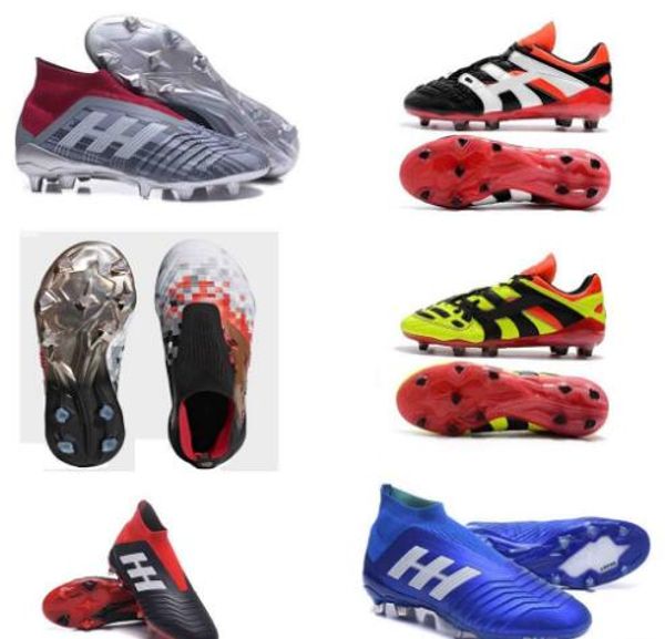 

Высокие лодыжки бутсы 18 + х Pogba FG Predator Accelerator Электричество DB Детская обувь PureControl Pu