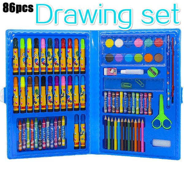 

children oil pastel colored pencils crayons water color 86 pcs colors drawing set brush pastel set school stationery watercolor