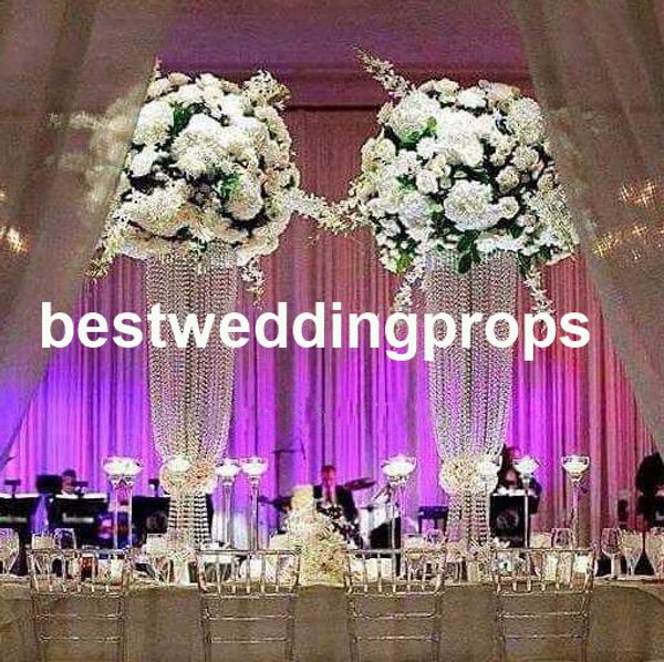 

new gold candle holders crystal metal candlestick flower vase table centerpiece event flower rack road lead wedding decoration 600