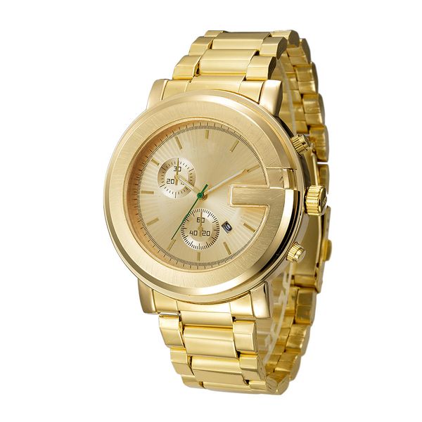 

Amreica Fashion Brand Mens Luxury Watch Big Dial 18K Gold Quartz Movement Diamond Watch Male Gift Clock mens designer watches