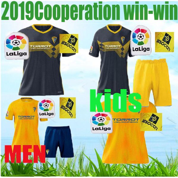 

adult+kids cadiz football team jersey 2019 2020 home player fernandez yovanovich carmona garrido acapo 19 20 football shirt thailand, Black;yellow