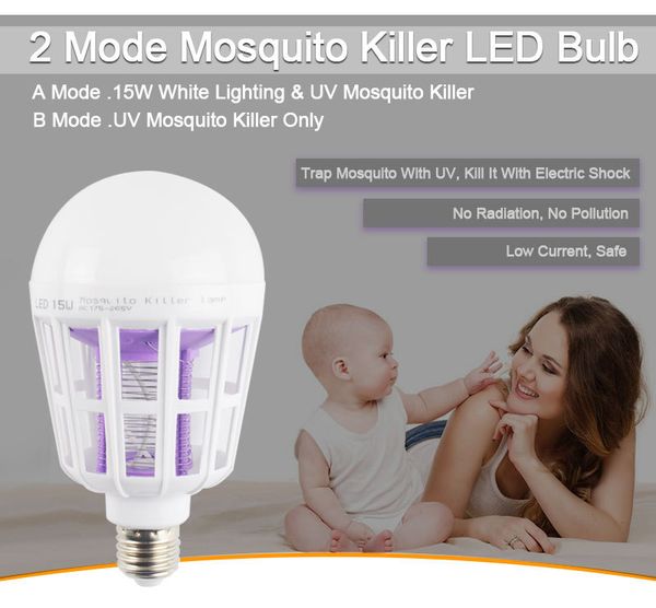 

Smart led 2 mold mo quito killer led blub 15w white lighting led mo quito killer lamp light blub eco friendly photocataly t mo q