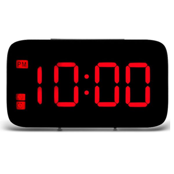 

digital clock decorative snooze easy reading home large screen voice control adjustable brightness office usb charging led alarm