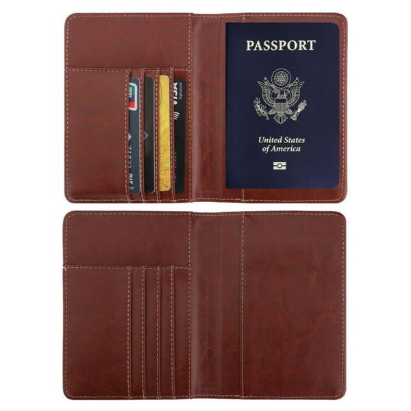 

portable wallet purse pu passport id cover wallets case holder