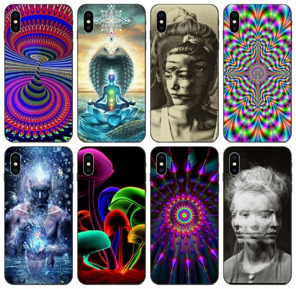 

tongtrade] psychedelic case for iphone 11 pro x xs max 8s 8 7s 7 6s 6 galaxy s6 s7 edge huawei mate 30 20 lite redmi note 4x soft tpu case