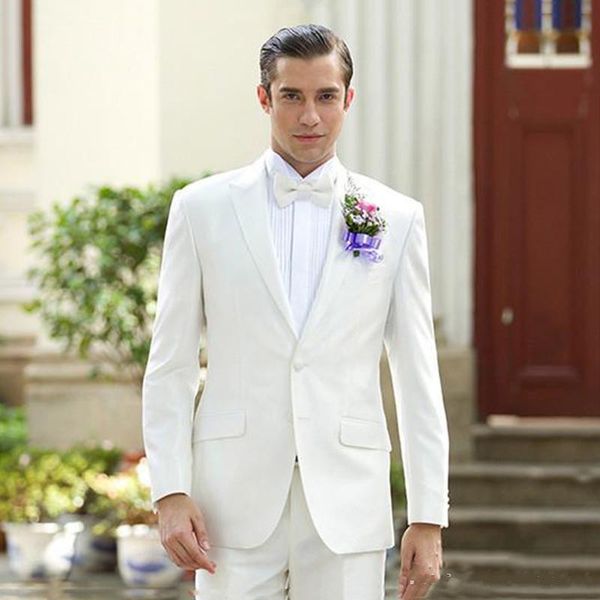 

new ivory slim fit men suits wedding groom tuxedos 2 pieces (jacket+pants) bridegroom suits man prom blazer 186, Black;gray