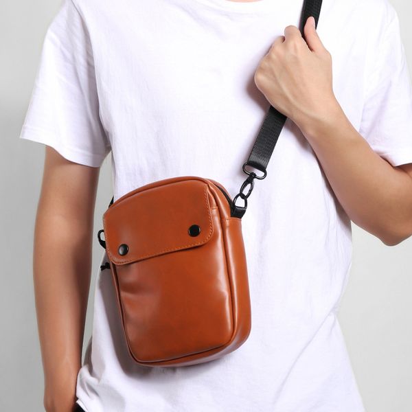 

outdoor men casual business cross body shoulder bag vertical small bag 2 colors waterproof easy-to-clean multilayer storage space s b103076z