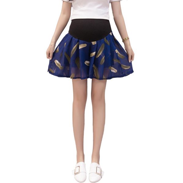 

thin polka dot print chiffon maternity shorts summer fashion loose clothes maternity short pants loose short trousers, White