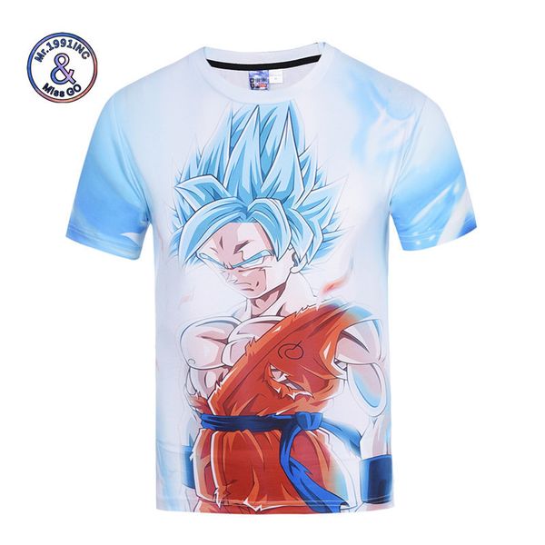 

мужская дизайнерская 3d аниме футболка цифровая печатная мышца с коротким рукавом мультфильм смешной dragon ball вокруг большого размера дет, White;black