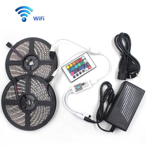 

wifi led strip lights 5050 led, phone app controlled music light strip for home, kitchen, tv, party, for ios and android