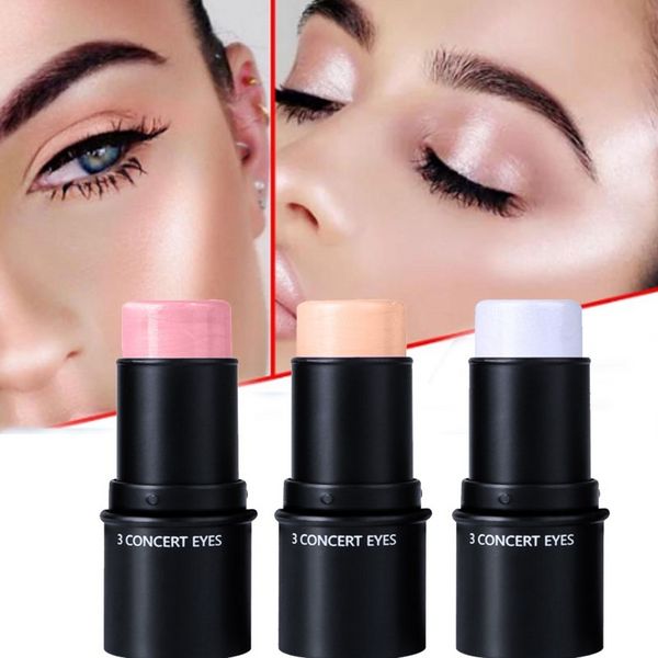 

1pc makup bronzer&highlighter stick 3d contour makeup concealer pen face waterproof glow brighten stick highlight cosmetic tool