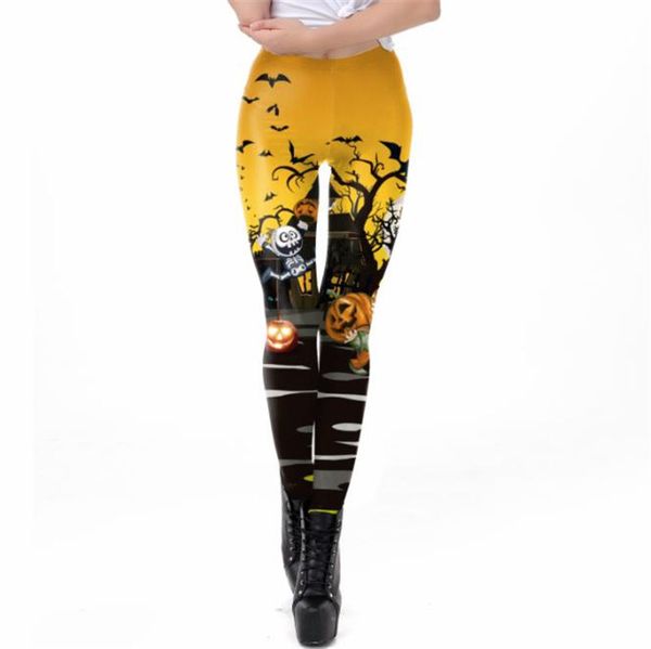 

3d digital printed womens leggins skinny halloween days womens pencil pants fashion womens clothing, Black;white