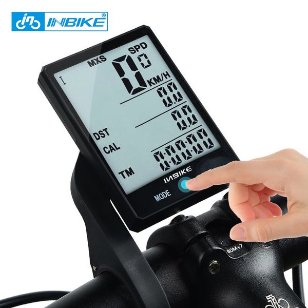 

inbike mountain bicycle computer 2.8 inch large screen bike digital speedometer waterproof wireless cycling measurable satch