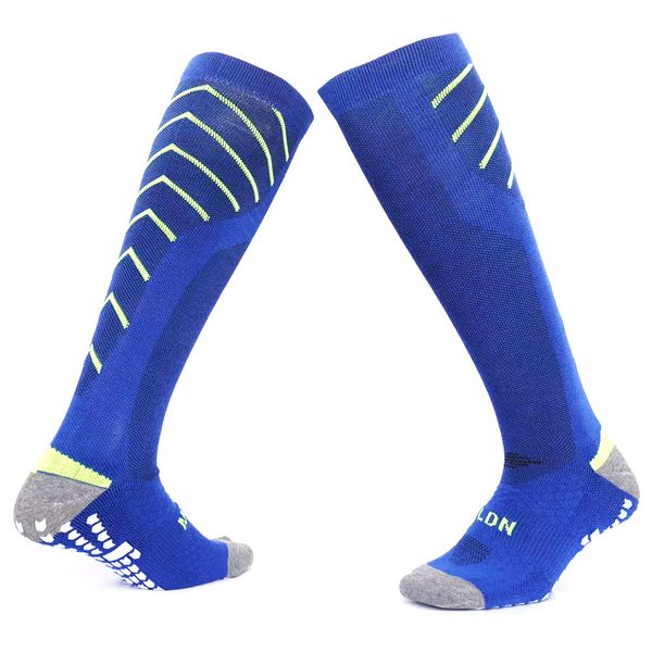 

2019 anti slip soccer socks professional club team football socks thick knee high training long stocking volleyball cycling socks, Black