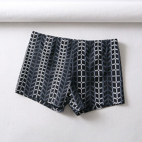 

men black printed swimming trunks with back pocket beach shorts swimwear