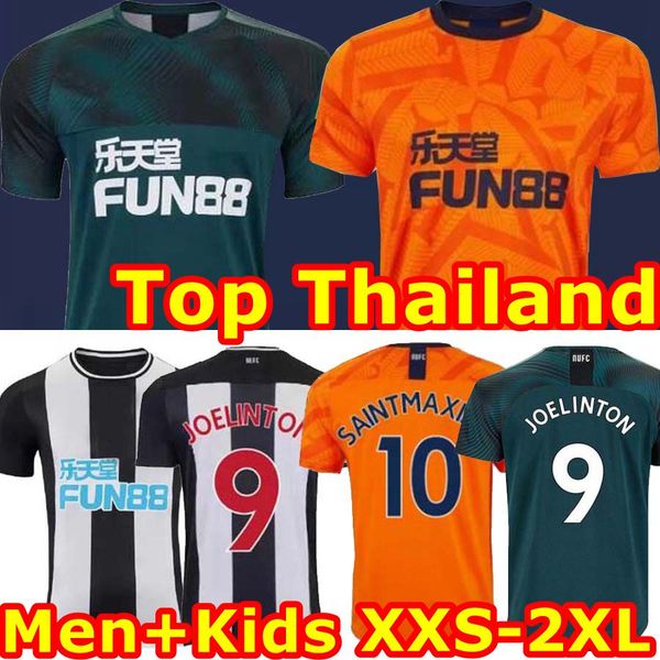 

19 20 newcastle soccer jerseys saint maximin 10 shelvey ritchie home away third joelinton 9 perez 2019 2020 men +kids football shirts soccer, Black