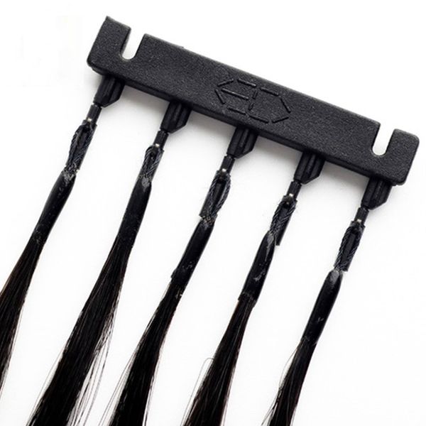 

6d virgin long hair extension generation 2 can be curled dyed bleached for woman 20 inches, Black