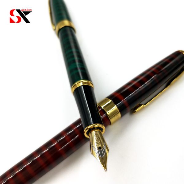 

highly quality marble grain fountain pen metal roller ball pen business chirstmas gift box school office supplies
