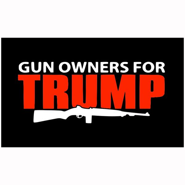

wholesale factory price 100% polyester 90*150cm 3x5 fts gun owners for trump flag for decoration
