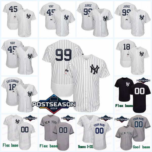 

2019 Postseason Aaron Judge Jersey Gary Sanchez Didi Gregorius Luke Voit DJ LeMahieu Brett Gardner Baseball Jersey