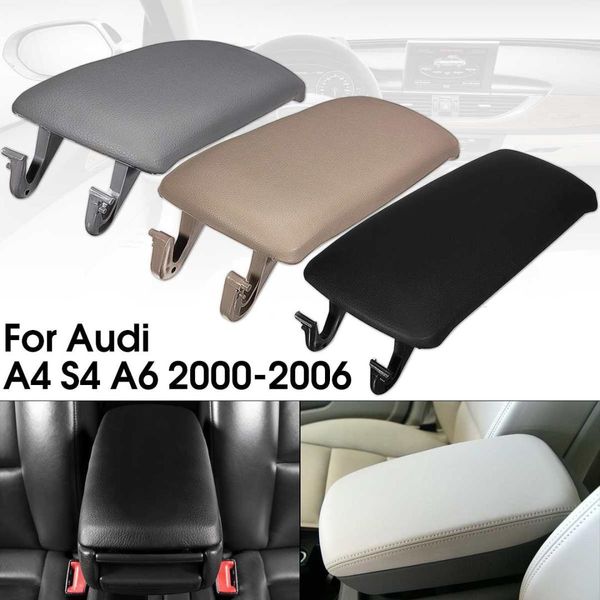 

auto car leather armrest cover center console for 2000 2001 2002 2003 2004 2005 2006 a4 s4 a6 allroad