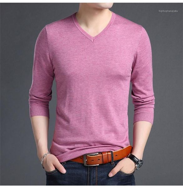 

knitted t shirts spring auttumn men designer shirts long sleeve casual t shirt solid color v neck mens, White;black