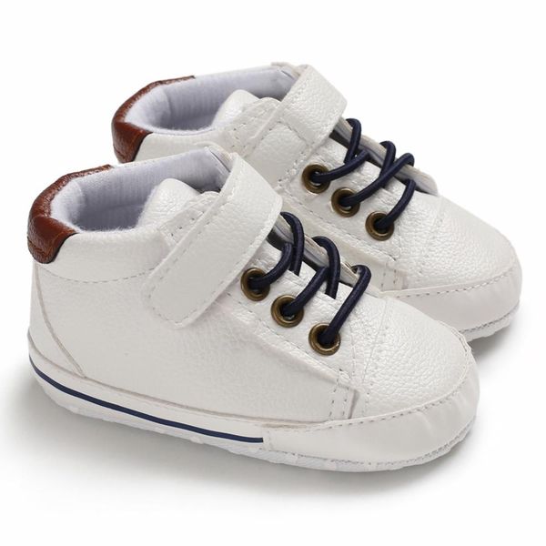 

baby boys pu anti-slip shoes casual sneakers toddler soft soled first walkers 0-18m