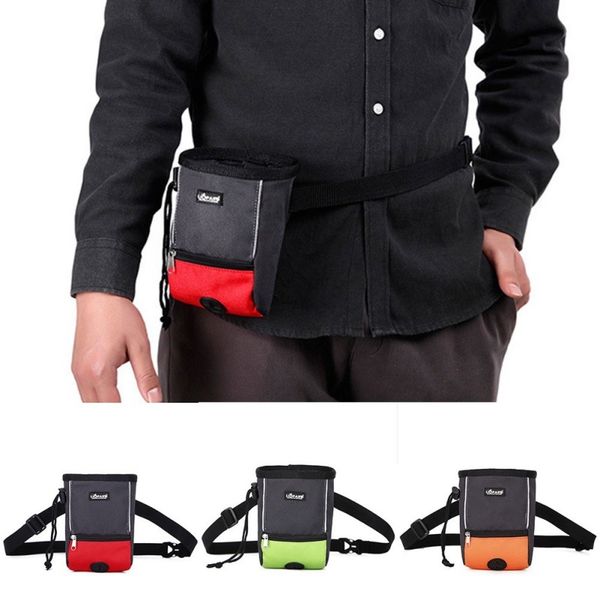 

mini outdoor dog training snack bag portable adjustable wear resistance large capacity puppy snack reward waist bag pet supplies dog trainin