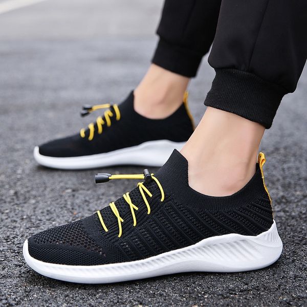 

men sneakers summer new fashion casual breathable non-slip shoes mesh soft comfortable tennis footwear fashion men shoes 2020, Black