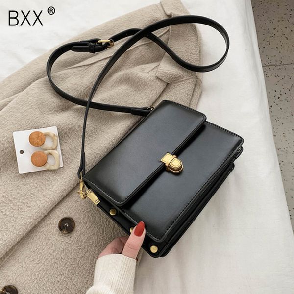 

bxx] искусственная кожа crossbody сумки для женщин 2020 весна сплошной цвет простой плечо сумка женская дорожные сумки hk903